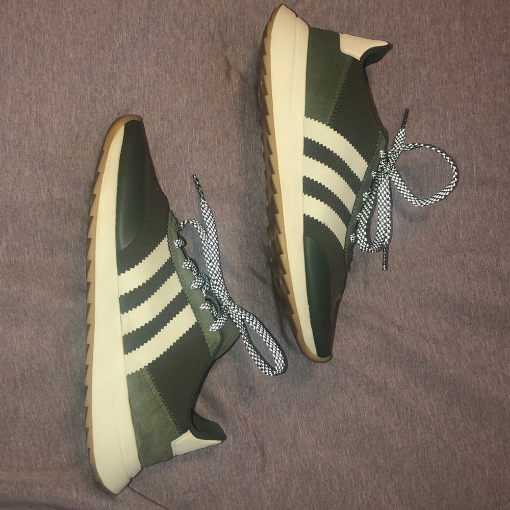 Army/olive Green Adidas Tennis Shoes
